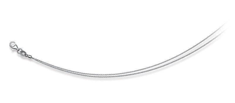 Image of Collier Anker Weissgold 750, 0.6mm, 42cm Unisex Silber 42cm