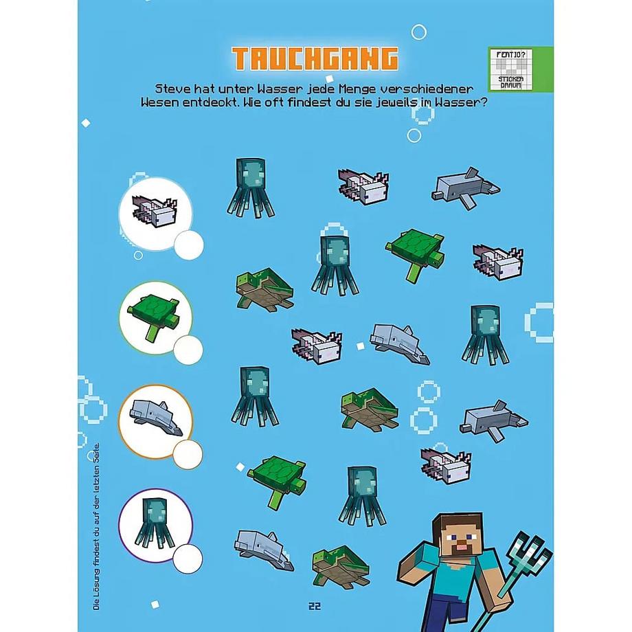 Panini  Minecraft: 1001 Sticker: Stickern - Rätseln - Ausmalen 