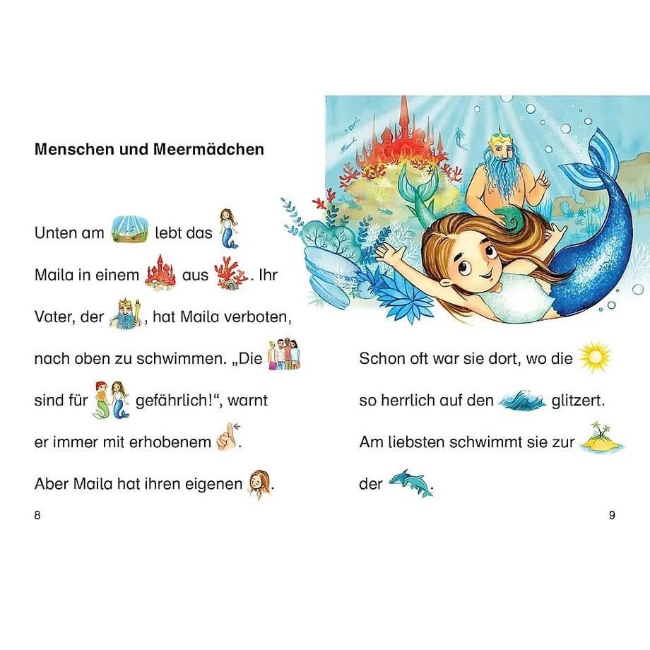 Bildermaus - Meermädchengeschichten Benn, Amelie; Loewe Erstlesebücher (Hrsg.); Daub, Leonie (Illustrationen) Gebundene Ausgabe 
