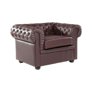 Beliani Fauteuil en Cuir Glamour CHESTERFIELD  