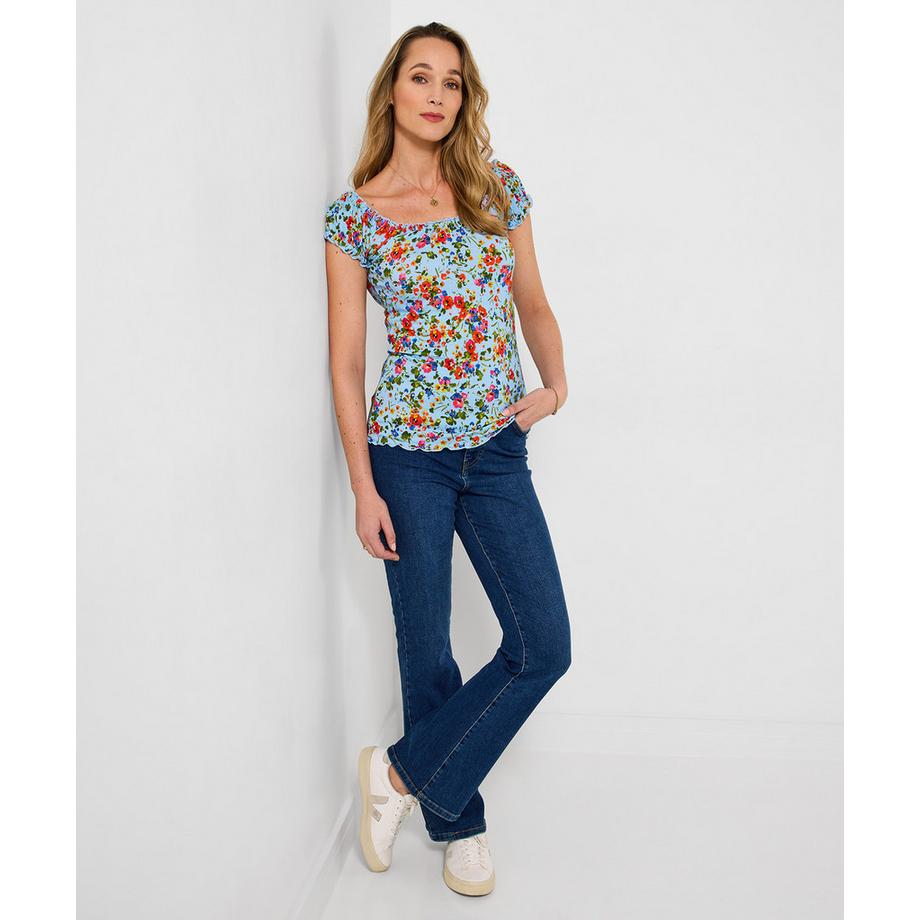 Joe Browns Haut en Jersey Petit Motif Floral Style Bohème  