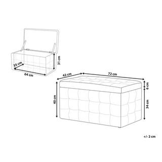 Beliani Aufbewahrungshocker aus Kunstleder Glamourös MICHIGAN  