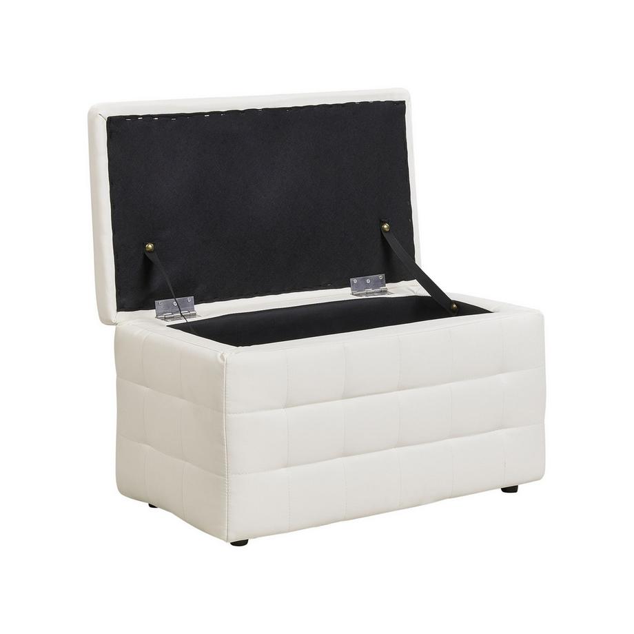 Beliani Pouf de rangement en Cuir PU Glamour MICHIGAN  