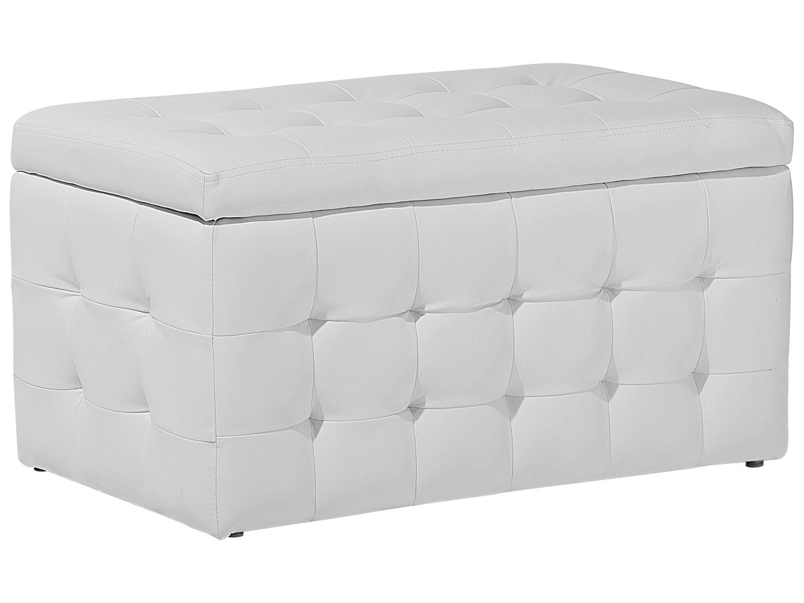 Beliani Pouf de rangement en Cuir PU Glamour MICHIGAN  