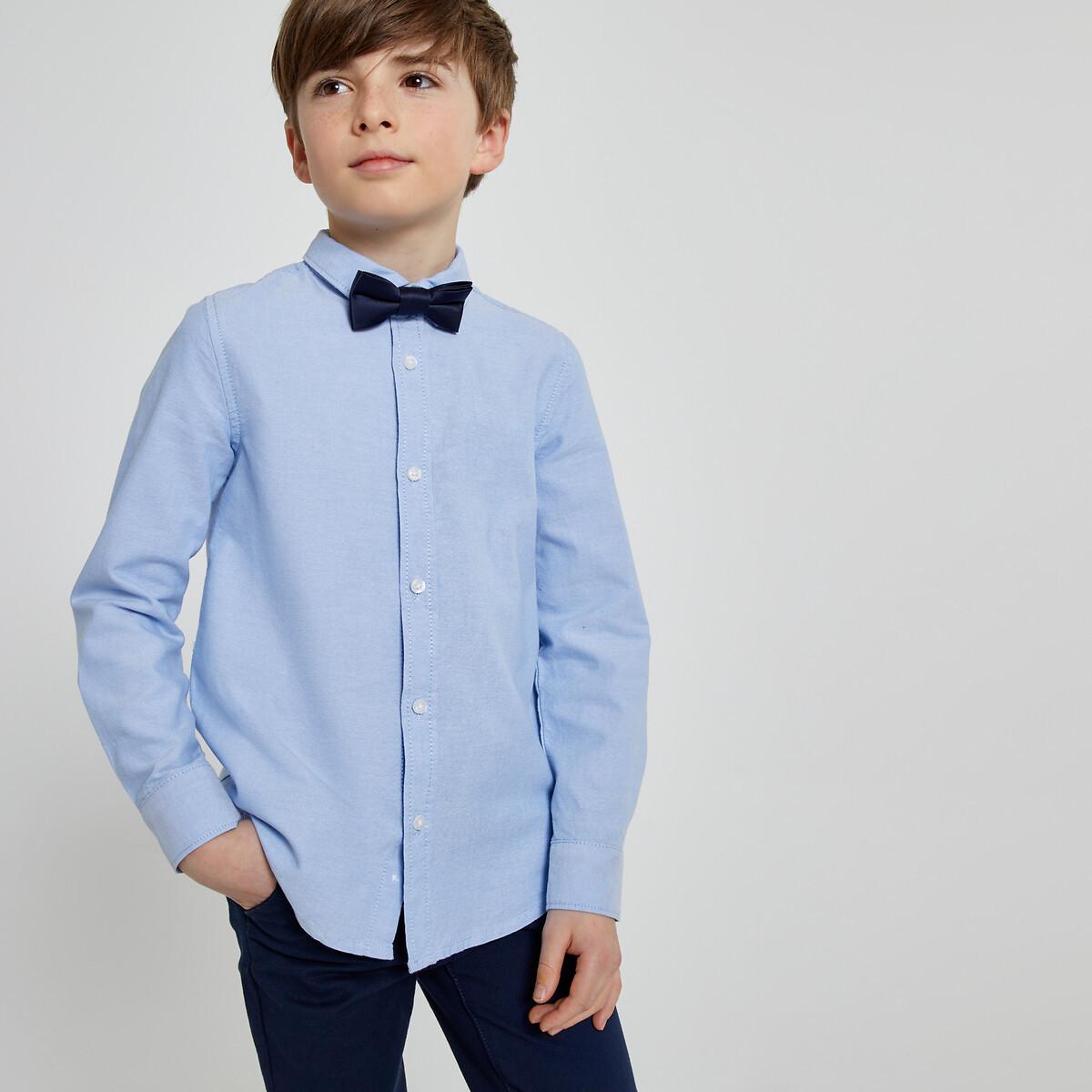 Image of Hemd Mit Abnehmbarer Fliege Jungen Blau 102