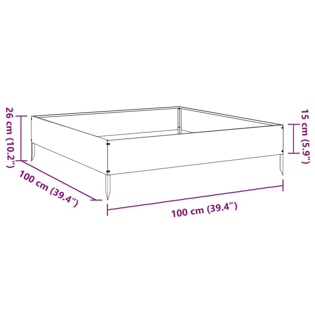 VidaXL Lit surélevé de jardin acier  