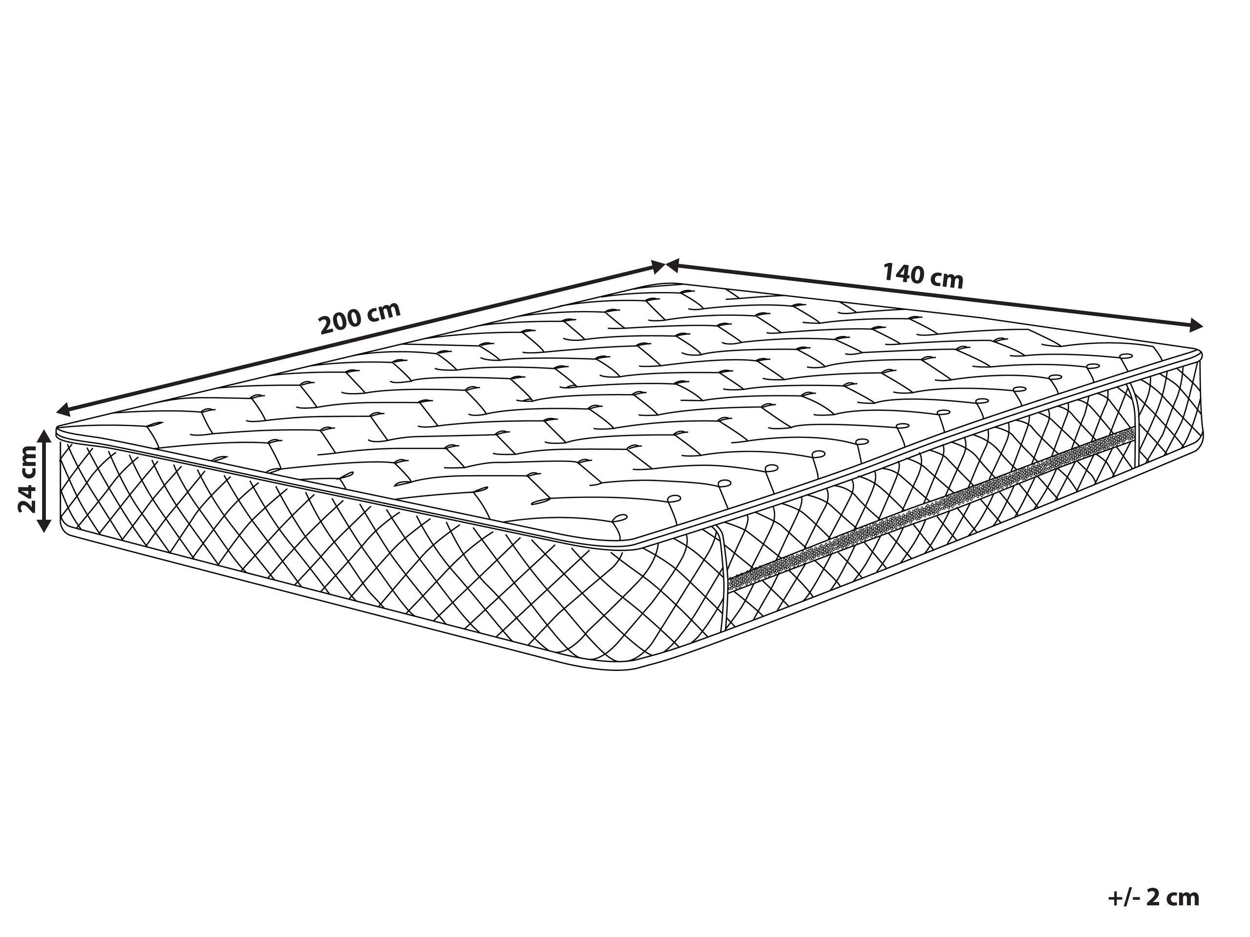 Beliani Matelas à ressorts ensachés en mousse à mémoire de forme en Ressorts ensachés GLORY  