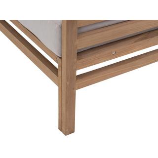 Vente-unique Divano da giardino 2 posti in Legno di teak Naturale chiaro e Grigio - LINERI  