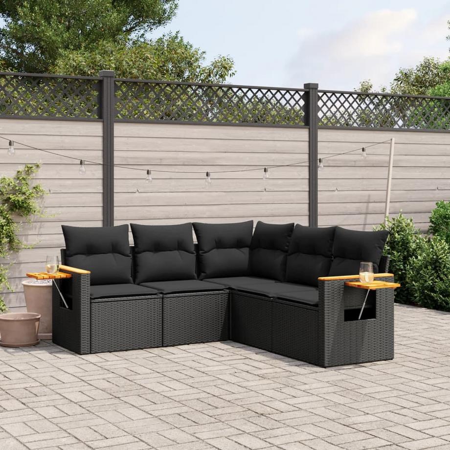 VidaXL Ensemble de canapés de jardin rotin synthétique  