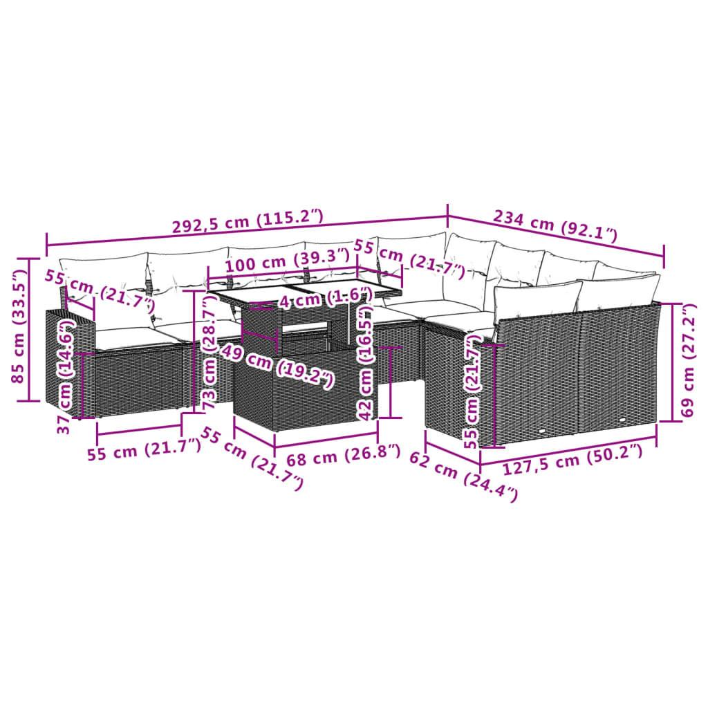 VidaXL Garten sofagarnitur poly-rattan  