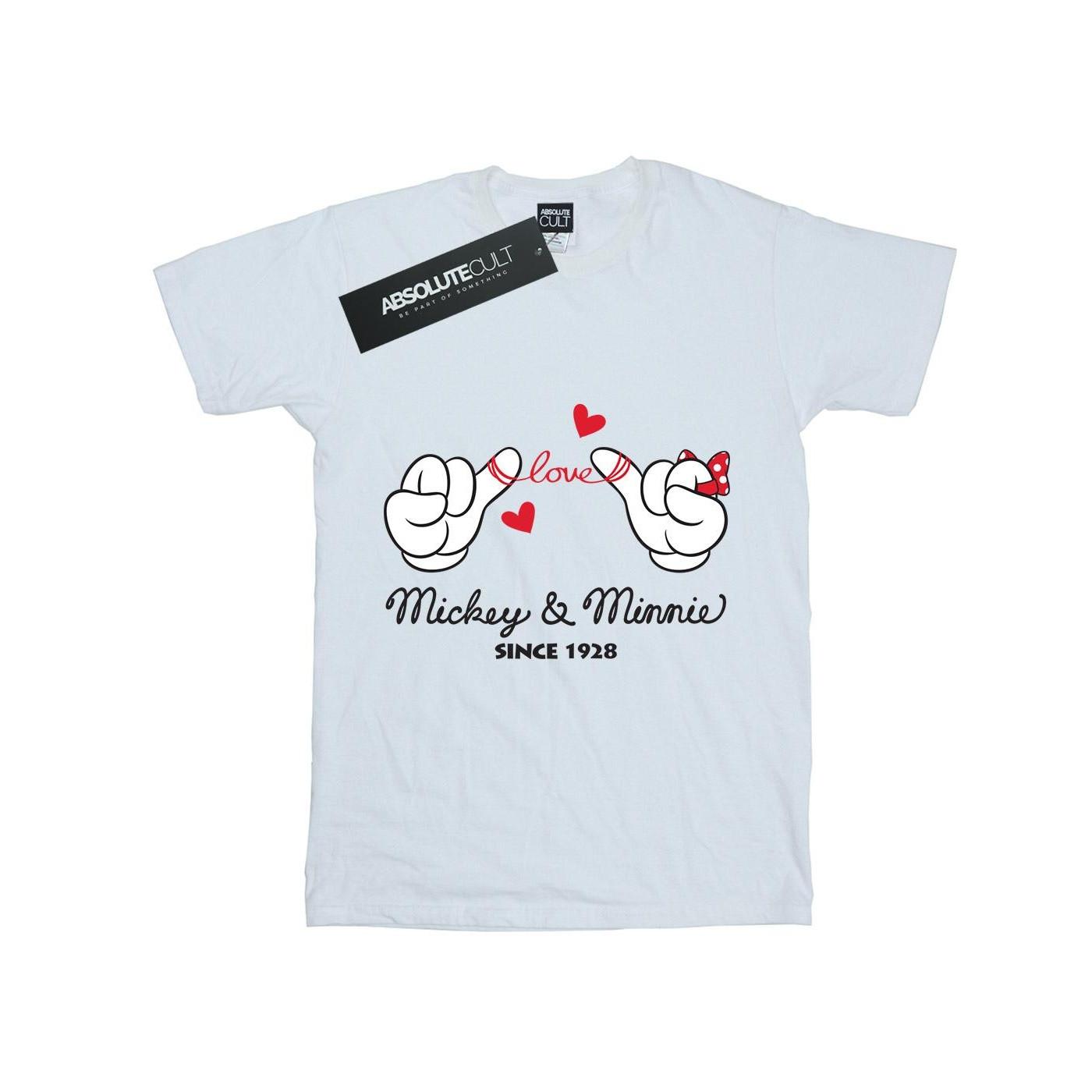 Image of Mickey Mouse Love Hands Tshirt Unisex Weiss 116
