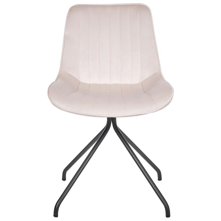 Beliani Lot de 2 chaises de salle à manger en Velours Glamour NAVASOTA  