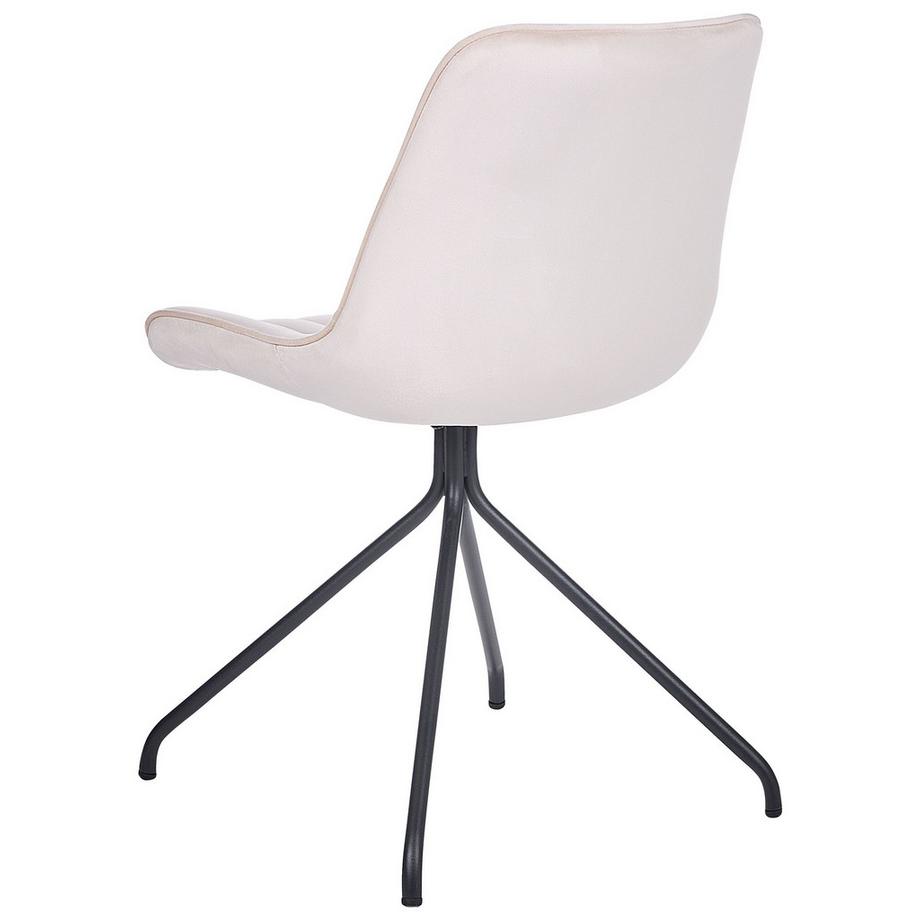 Beliani Lot de 2 chaises de salle à manger en Velours Glamour NAVASOTA  