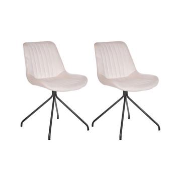 Lot de 2 chaises de salle à manger en Velours Glamour NAVASOTA