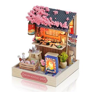 Activity-board  DIY Puppenhaus Miniatur mit Werkzeugen Bastelset, Miniatur Puppenhaus zum selber bauen, kleines dekoratives Puppenhaus Set 