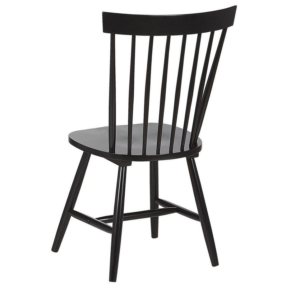 Beliani Lot de 2 chaises de salle à manger en Bois d'hévéa Rétro BURGES  