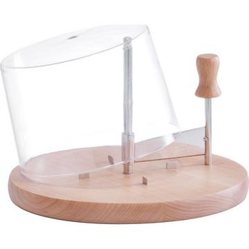 Käserondell mit Haube BucheInox ø22,5x15cm