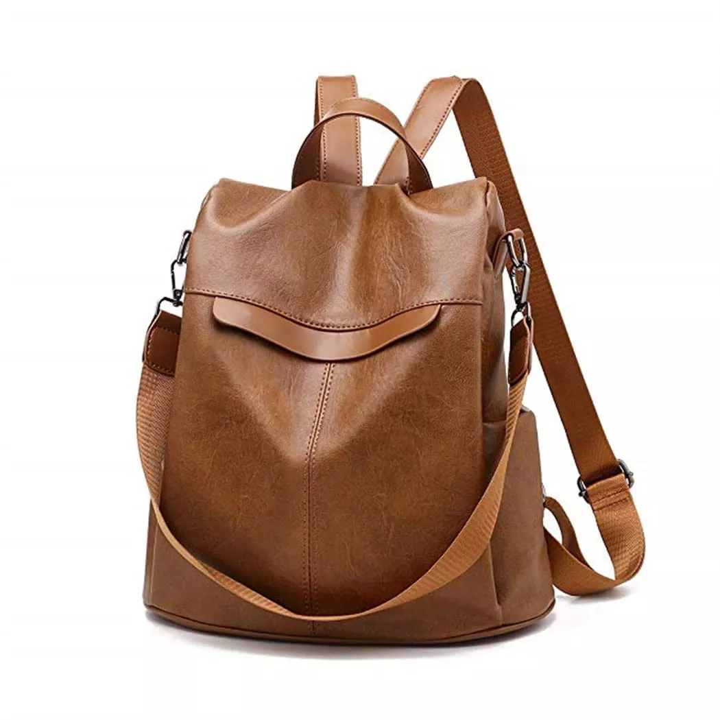 Only-bags.store - Rucksack wasserdicht Anti-Diebstahl-Schultertasche, One Size, Braun