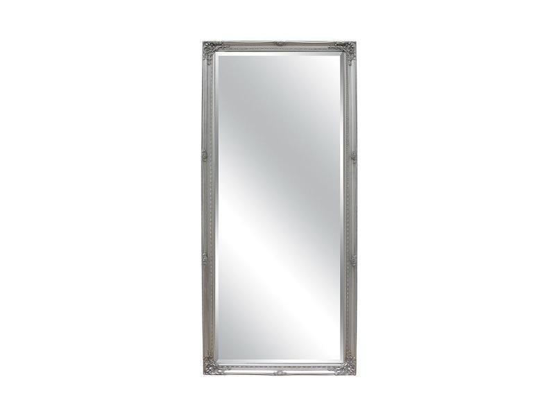 Image of Großer Spiegel mit Stuck ELVIRE Eukalyptusholz xSilberfarben Großer Spiegel mit Stuck ELVIRE Eukalyptusholz xSilberfarben