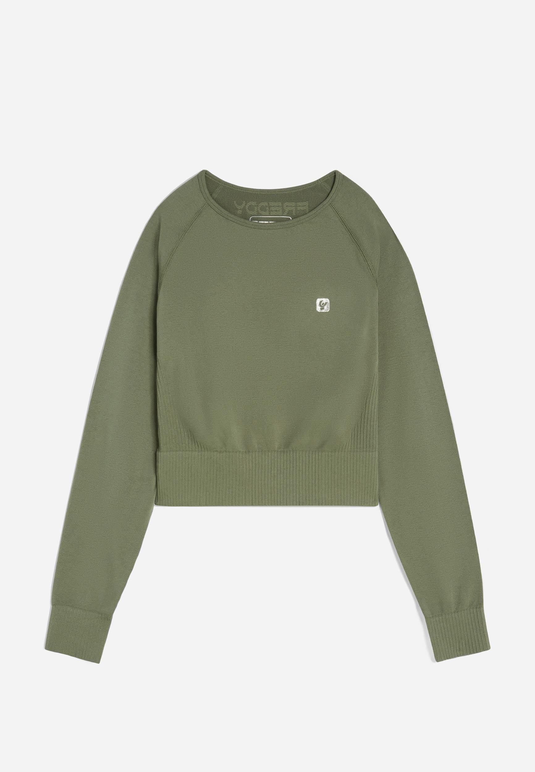 Image of Seamless Long Sleeve Top Damen Grün XS/S