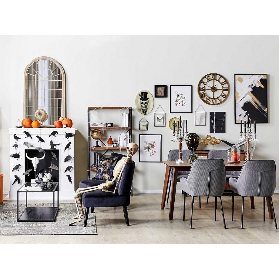 Beliani Dekokissen 2er Set aus Samtstoff Modern RAMTEK  