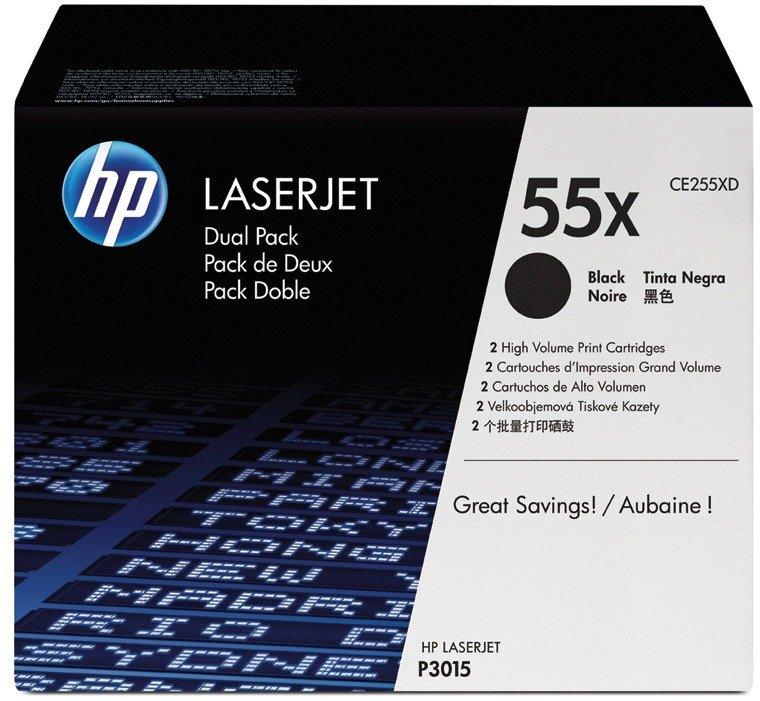 Image of HEWLETT PACKARD HP Toner-Modul 55X schwarz CE255XD LaserJet P3015 2 Stück - ONE SIZE