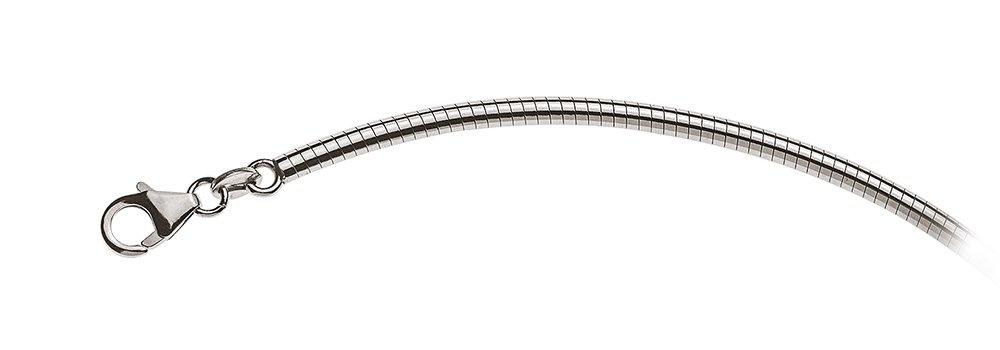 Image of Collier Omega Glied Weissgold 750, 3mm, 50cm Unisex Silber 50 CM