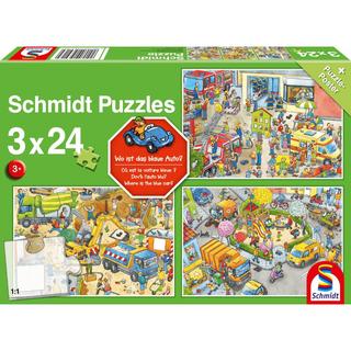 Schmidt  Puzzle Wo ist dase Auto? (3x24) 