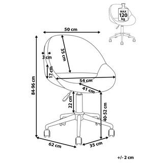 Beliani Chaise de bureau en Velours Rétro SELMA  