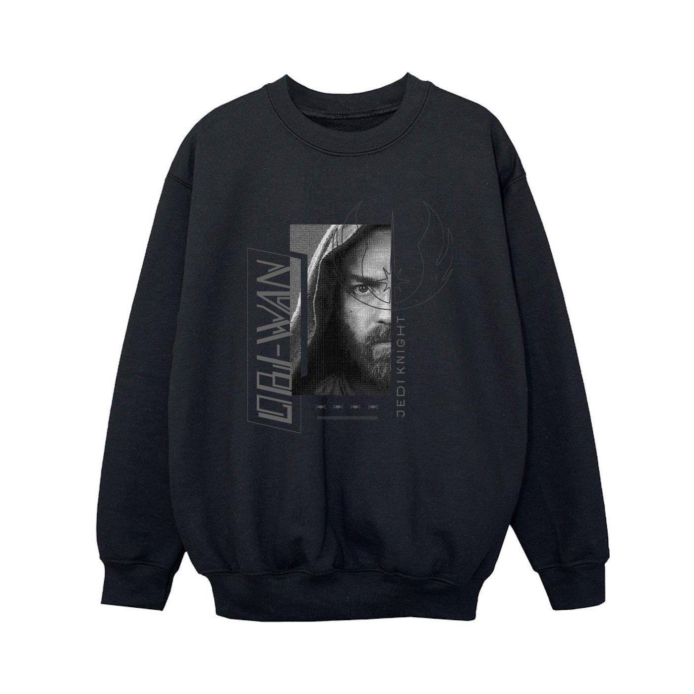 Image of Obiwan Kenobi Jedi Scifi Collage Sweatshirt Jungen Schwarz 104
