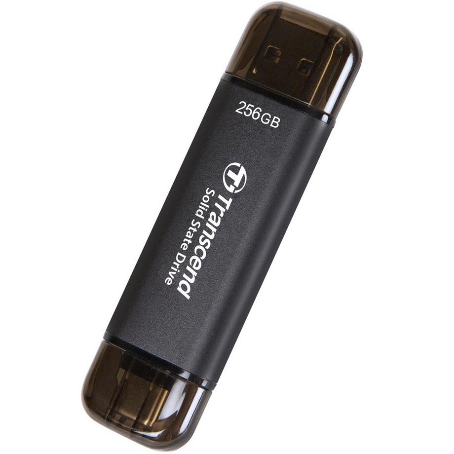 Transcend  Tragbare SSD ESD310C USB-C 256 GB (R1050/W950) Schwarz 