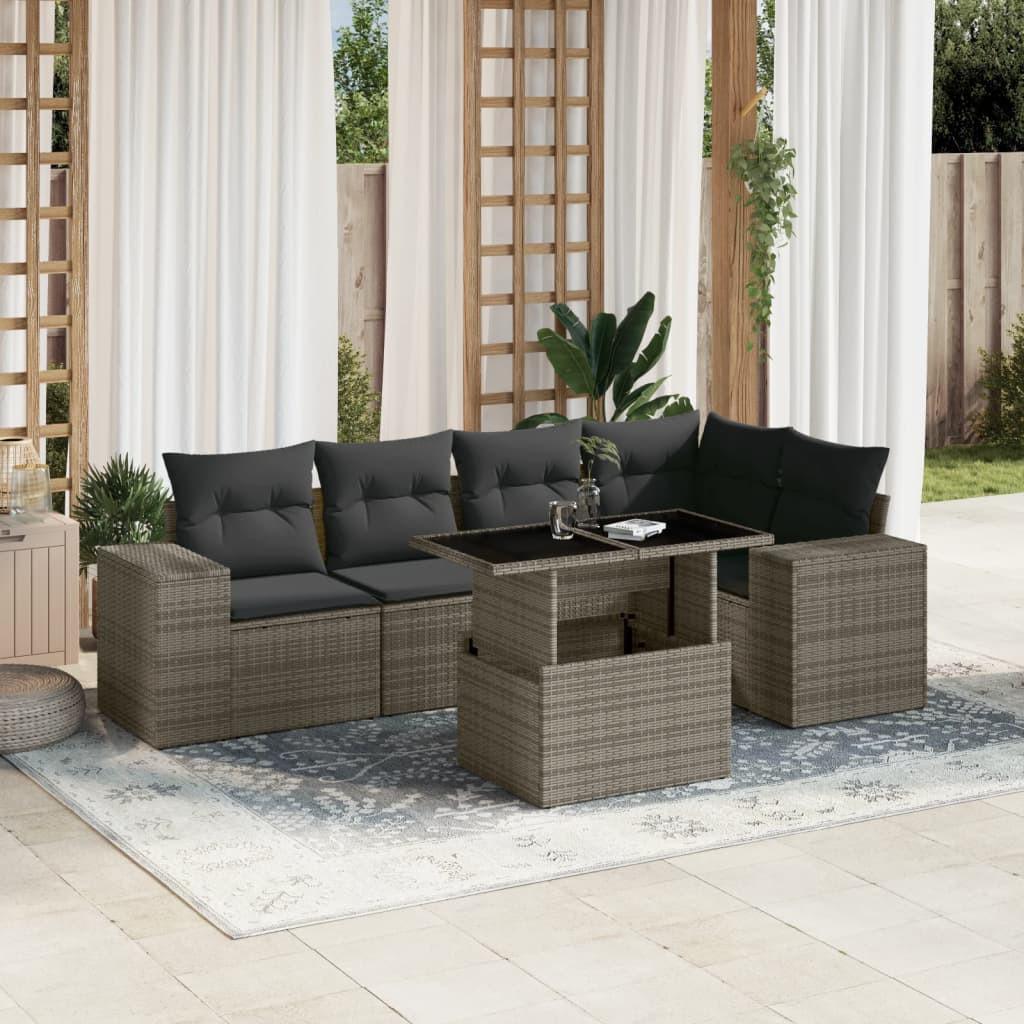 VidaXL set divano da giardino Polirattan  