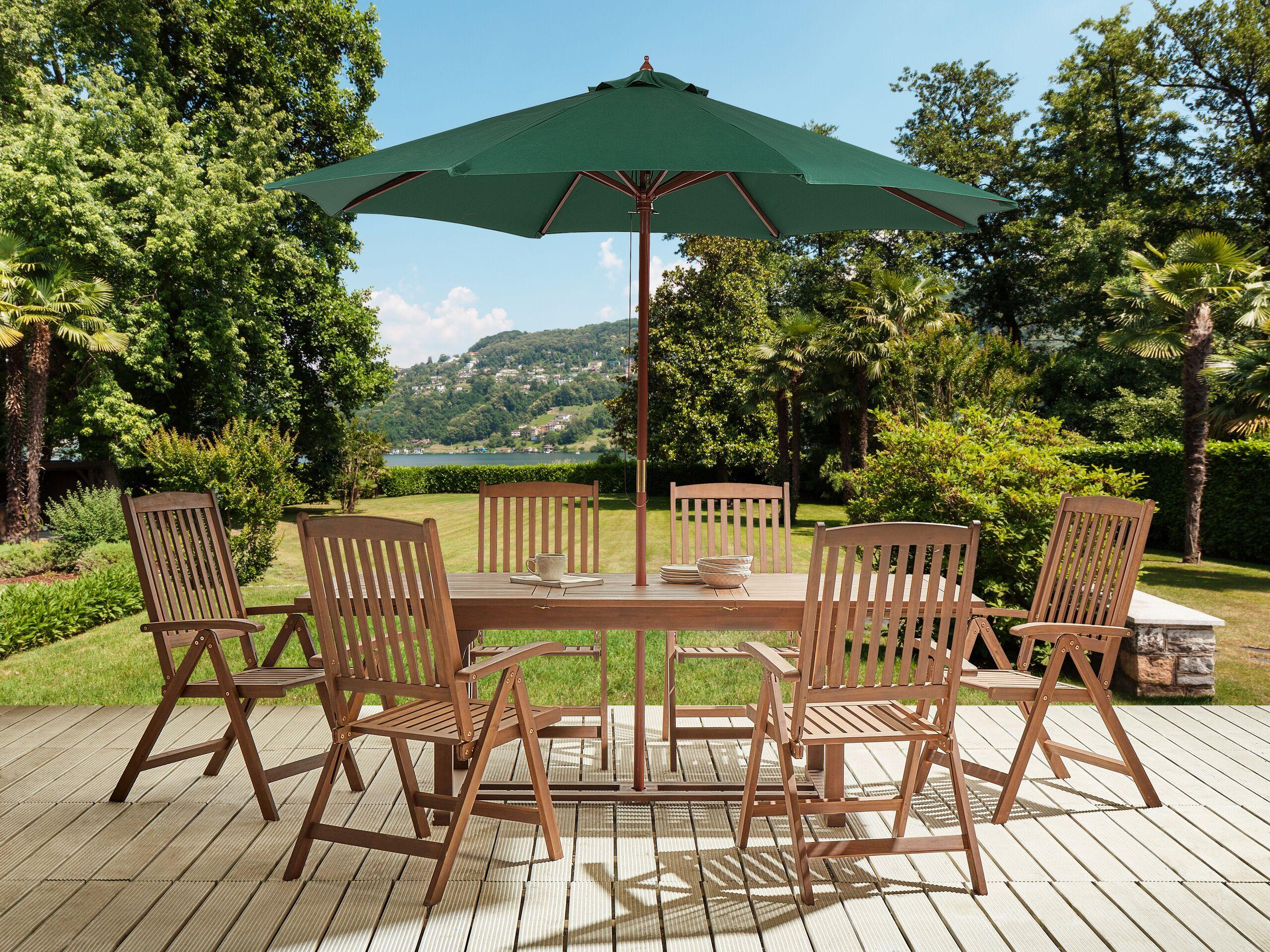 Beliani Set da pranzo da giardino en Legno d'acacia Rustico AMANTEA  