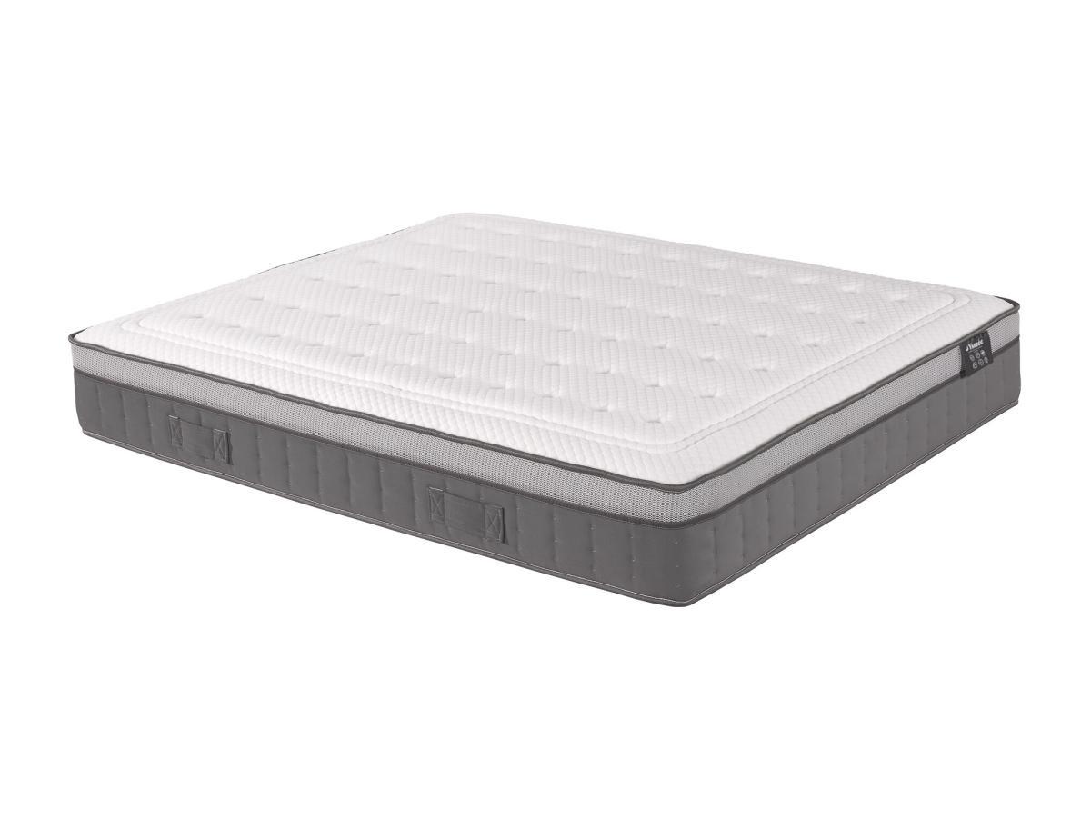 Ysmée Ensemble 140 x 190 cm sommier déco en kit + matelas ressorts ensachés 7 zones et mémoire de forme ASGARD de YSMÉE ép.30cm - ASGARD de YSMÉE  