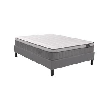 Ensemble 140 x 190 cm sommier déco en kit + matelas ressorts ensachés 7 zones et mémoire de forme ASGARD de YSMÉE ép.30cm - ASGARD de YSMÉE