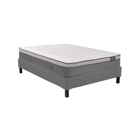 Ysmée Ensemble 140 x 190 cm sommier déco en kit + matelas ressorts ensachés 7 zones et mémoire de forme ASGARD de YSMÉE ép.30cm - ASGARD de YSMÉE  