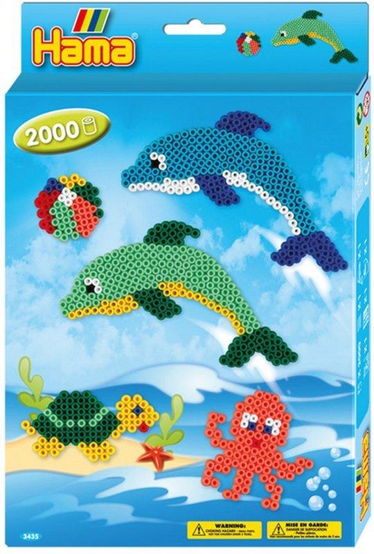 Image of HAMA Bügelperlen Set Midi Delphine Blau