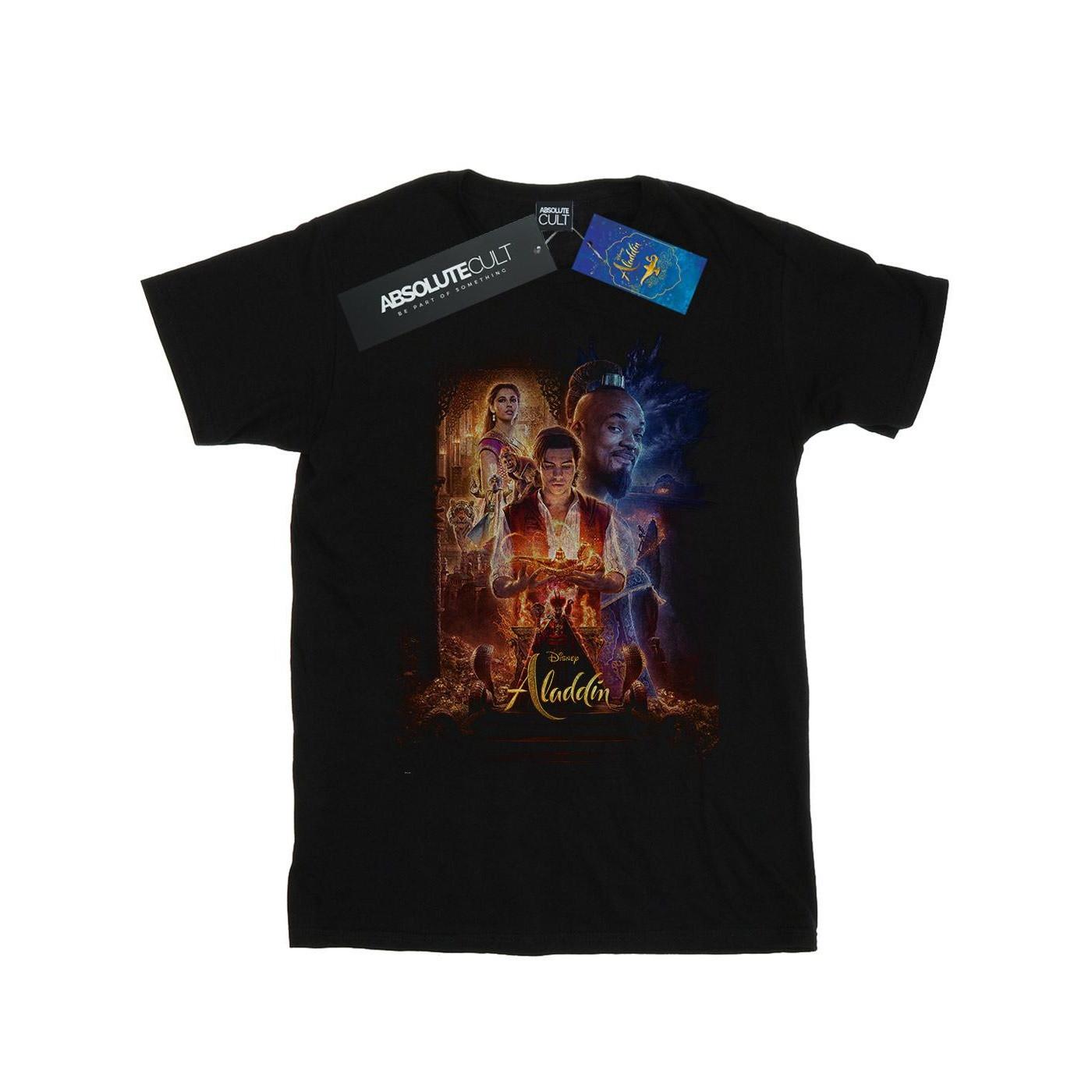 Image of Aladdin Movie Poster Tshirt Unisex Schwarz 128