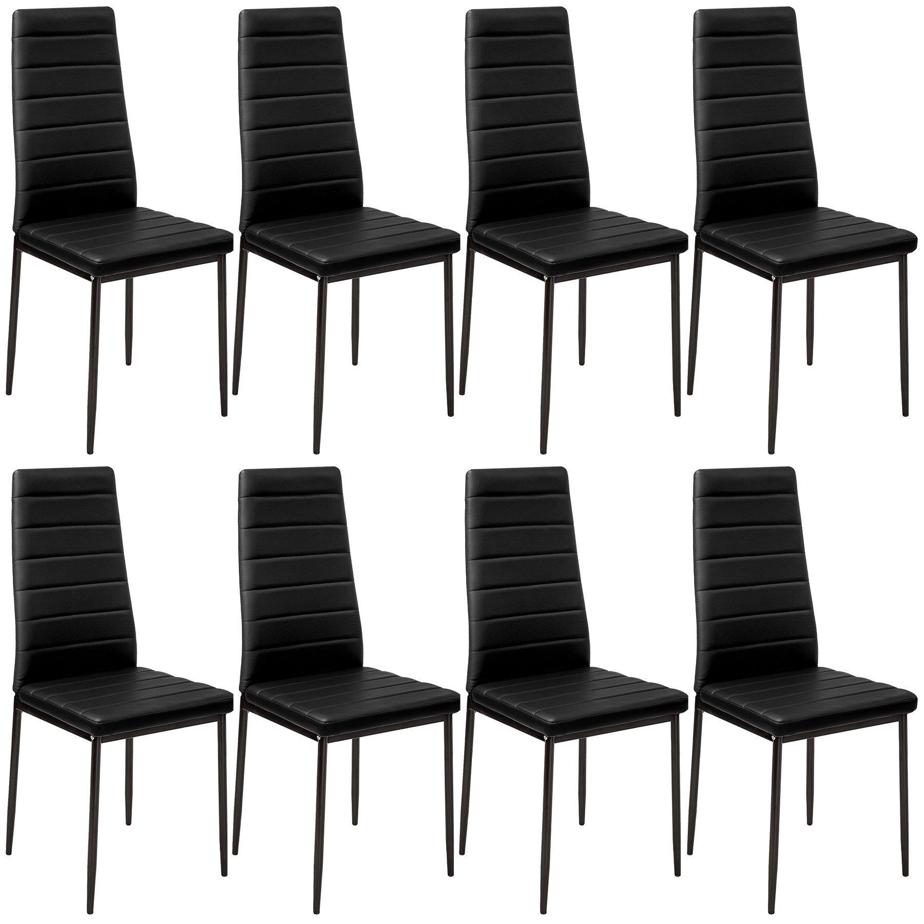 Tectake Lot de 8 chaises avec surpiqûre  