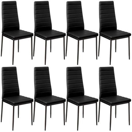 Tectake Lot de 8 chaises avec surpiqûre  