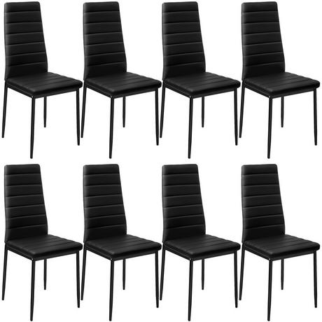 Tectake Lot de chaises avec surpiqûre  