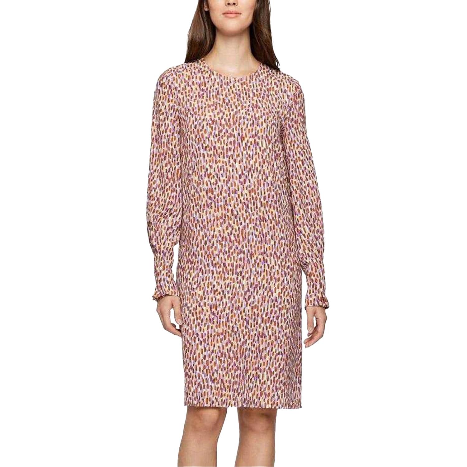 BOSS Delaca Allover Print Langarmkleid  