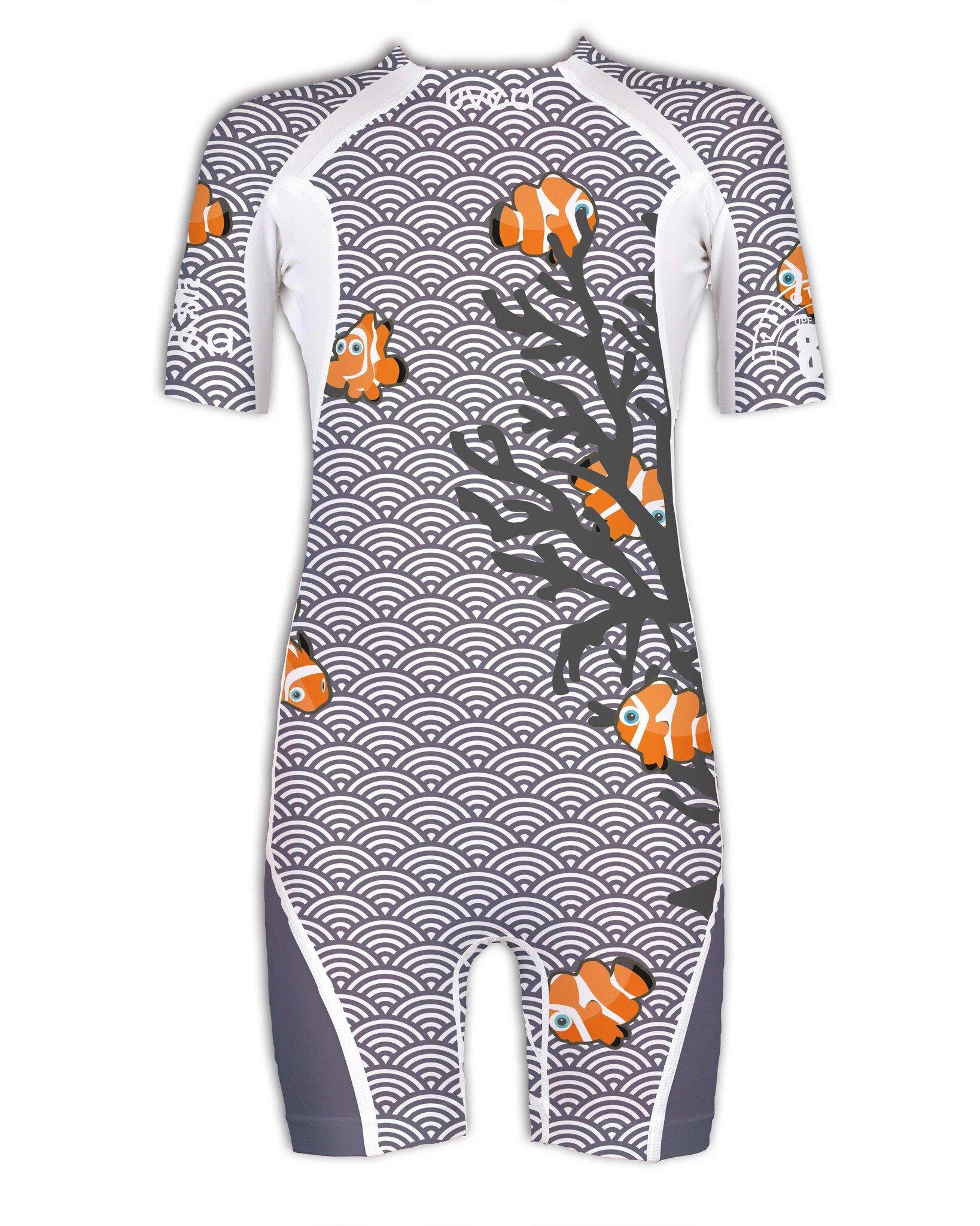 Image of Kinder Upf 80 Badeanzug Manly Grey Clown Unisex Grau 68-74