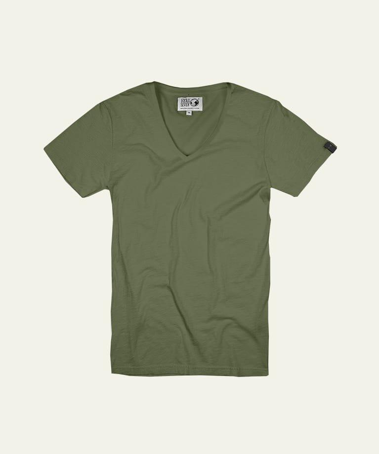 Image of Basic V Tee-m Unisex Khaki M