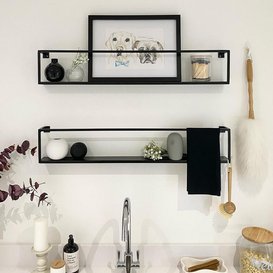 La Redoute Intérieurs 2er-Set Wandregale Metall Stahl L50 cm  