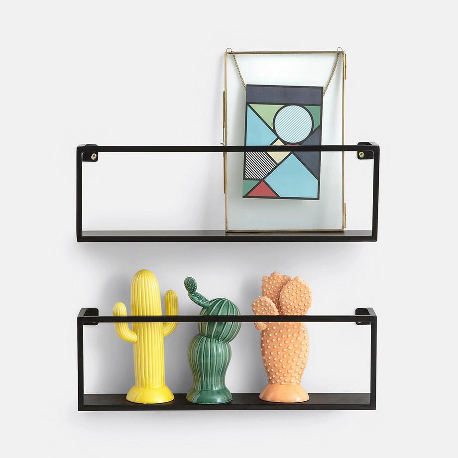 La Redoute Intérieurs 2er-Set Wandregale Metall Stahl L50 cm  