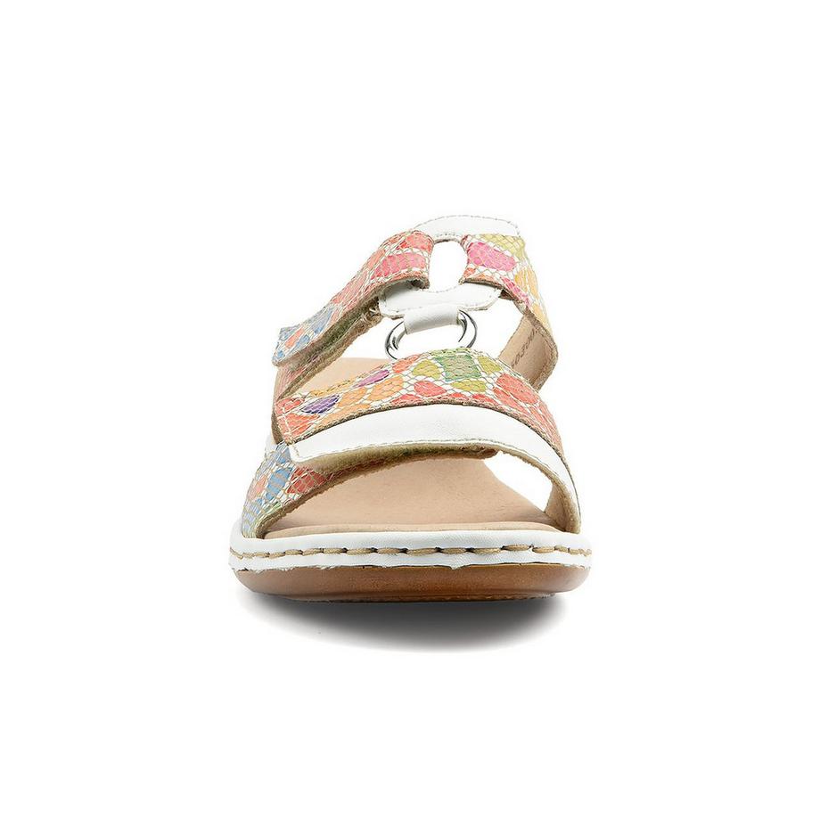 Rieker 659X6 Gemusterte Keilsandalen  