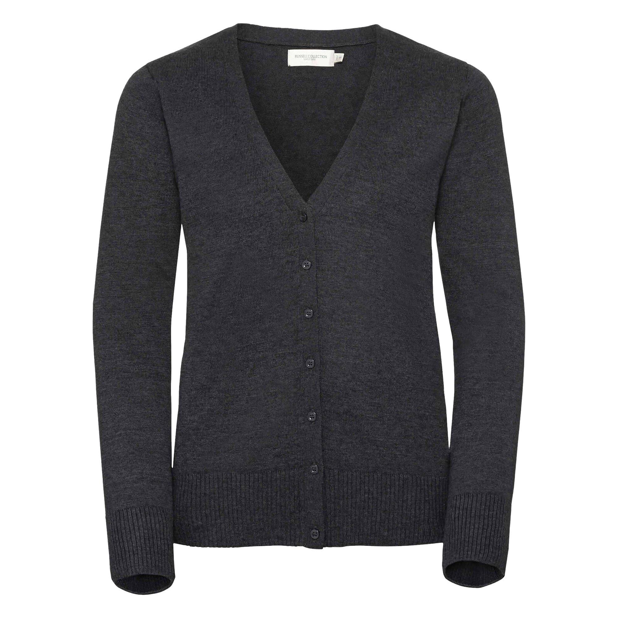 Image of Collection Strickjacke Mit Vausschnitt Damen Charcoal Black S
