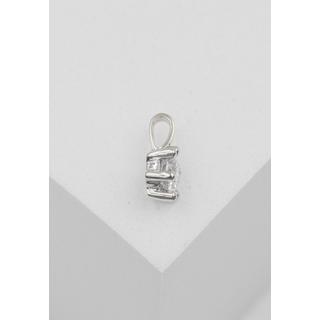 MUAU Schmuck  Solitär Anhänger 6-Griff-Fassung Weissgold 750 Diamant 0.33ct. 9x7mm 