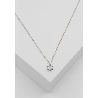 MUAU Schmuck  Solitär Anhänger 6-Griff-Fassung Weissgold 750 Diamant 0.33ct. 9x7mm 